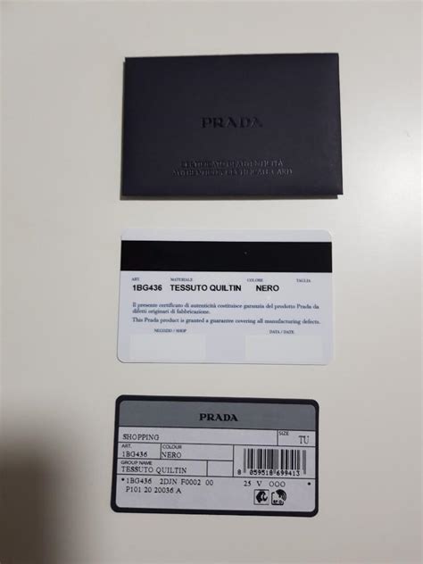 authentic real prada logo|prada authenticity certificate card.